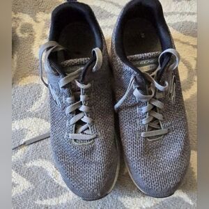 Skechers Men's Charcoal Breathable Knit Sneakers (9)